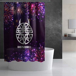 Шторка для душа Праздничный Disturbed, цвет: 3D-принт — фото 2