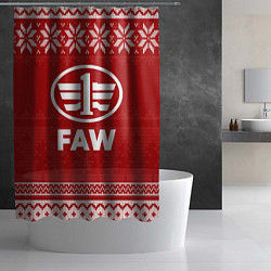 Шторка для душа Новогодний FAW, цвет: 3D-принт — фото 2