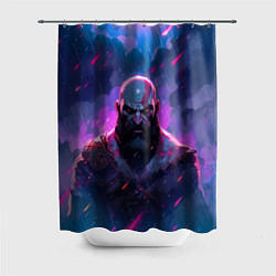 Шторка для душа Kratos - neon rain, цвет: 3D-принт