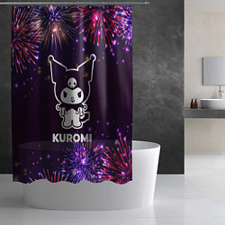 Шторка для душа Праздничный Kuromi, цвет: 3D-принт — фото 2