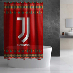 Шторка для душа Juventus new year, цвет: 3D-принт — фото 2