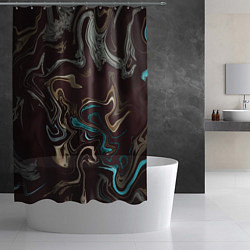 Шторка для душа Волна безумия, цвет: 3D-принт — фото 2