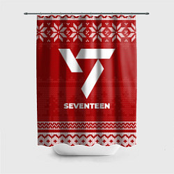 Шторка для душа Новогодний Seventeen, цвет: 3D-принт