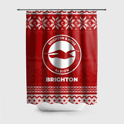 Шторка для душа Новогодний Brighton, цвет: 3D-принт