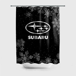 Шторка для душа Снежный Subaru, цвет: 3D-принт