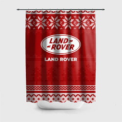 Шторка для душа Новогодний Land Rover, цвет: 3D-принт