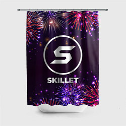 Шторка для душа Праздничный Skillet, цвет: 3D-принт