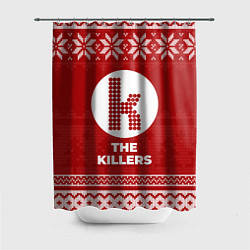 Шторка для душа Новогодний The Killers, цвет: 3D-принт