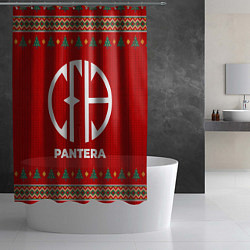 Шторка для душа Pantera new year, цвет: 3D-принт — фото 2