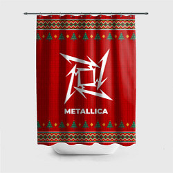 Шторка для душа Metallica new year, цвет: 3D-принт