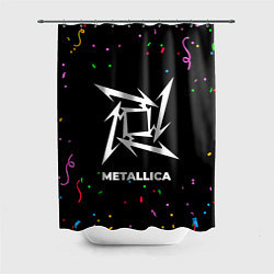 Шторка для душа Metallica конфети, цвет: 3D-принт