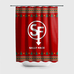 Шторка для душа Sally Face new year, цвет: 3D-принт