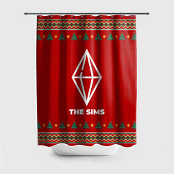 Шторка для душа The Sims new year, цвет: 3D-принт