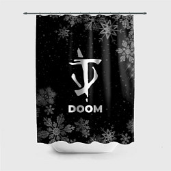 Шторка для душа Снежный Doom, цвет: 3D-принт
