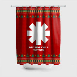 Шторка для душа Red Hot Chili Peppers new year, цвет: 3D-принт