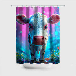 Шторка для ванной Коровка в сказочном лесу