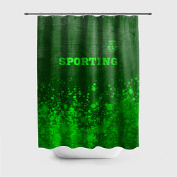 Шторка для душа Sporting - green gradient посередине, цвет: 3D-принт