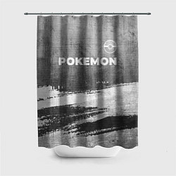 Шторка для душа Pokemon - grey gradient посередине, цвет: 3D-принт