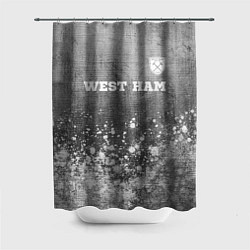 Шторка для душа West Ham - grey gradient посередине, цвет: 3D-принт