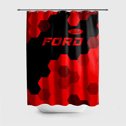 Шторка для душа Ford - red gradient посередине, цвет: 3D-принт
