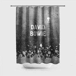 Шторка для душа David Bowie - grey gradient посередине, цвет: 3D-принт