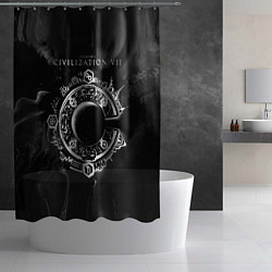 Шторка для душа Civilization VII, цвет: 3D-принт — фото 2