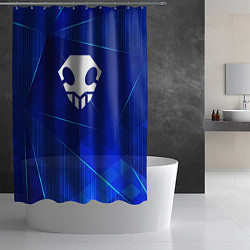 Шторка для душа Bleach blue poly, цвет: 3D-принт — фото 2