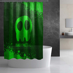 Шторка для душа Babymetal - green gradient, цвет: 3D-принт — фото 2