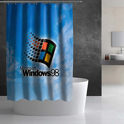 Шторка для душа Mindows 98 logo, цвет: 3D-принт — фото 2