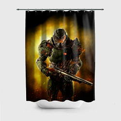Шторка для душа Doom guy slayer, цвет: 3D-принт
