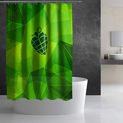 Шторка для душа Green Day green poly, цвет: 3D-принт — фото 2