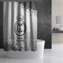 Шторка для душа Real Madrid - white gradient, цвет: 3D-принт — фото 2