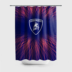 Шторка для душа Lamborghini red energy, цвет: 3D-принт