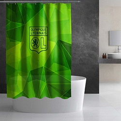 Шторка для душа Lyon green poly, цвет: 3D-принт — фото 2