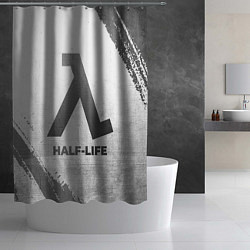 Шторка для душа Half-Life - white gradient, цвет: 3D-принт — фото 2