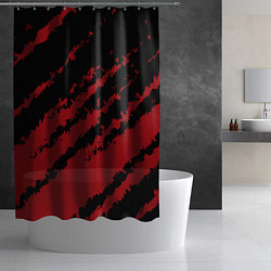 Шторка для душа The color is red and black, цвет: 3D-принт — фото 2