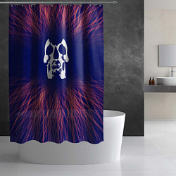 Шторка для душа Deftones red energy, цвет: 3D-принт — фото 2