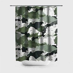 Шторка для душа Текстурный камуфляж, цвет: 3D-принт