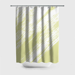 Шторка для душа The color is white and yellow, цвет: 3D-принт