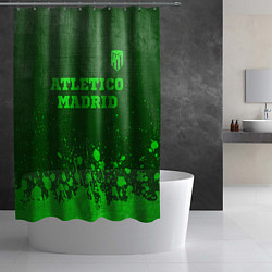 Шторка для душа Atletico Madrid - green gradient посередине, цвет: 3D-принт — фото 2
