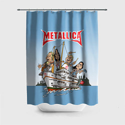 Шторка для душа Metallica - on the ship, цвет: 3D-принт