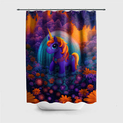 Шторка для душа Сказочный единорог, цвет: 3D-принт