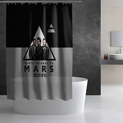 Шторка для душа 30 Seconds to Mars - poster, цвет: 3D-принт — фото 2