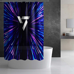 Шторка для душа Seventeen neon energy, цвет: 3D-принт — фото 2
