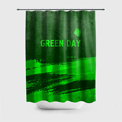 Шторка для душа Green Day - green gradient посередине, цвет: 3D-принт