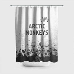 Шторка для душа Arctic Monkeys - white gradient посередине, цвет: 3D-принт