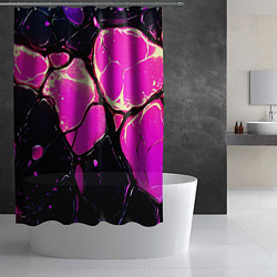 Шторка для душа Розовые пятна в текстуре, цвет: 3D-принт — фото 2