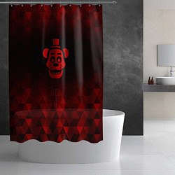 Шторка для душа FNAF red poly, цвет: 3D-принт — фото 2