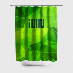 Шторка для душа Gidle green poly, цвет: 3D-принт