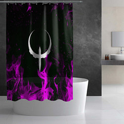 Шторка для душа Quake fire neon, цвет: 3D-принт — фото 2